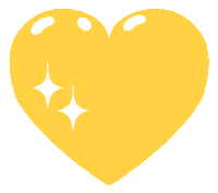 Gif animé coeur jaune